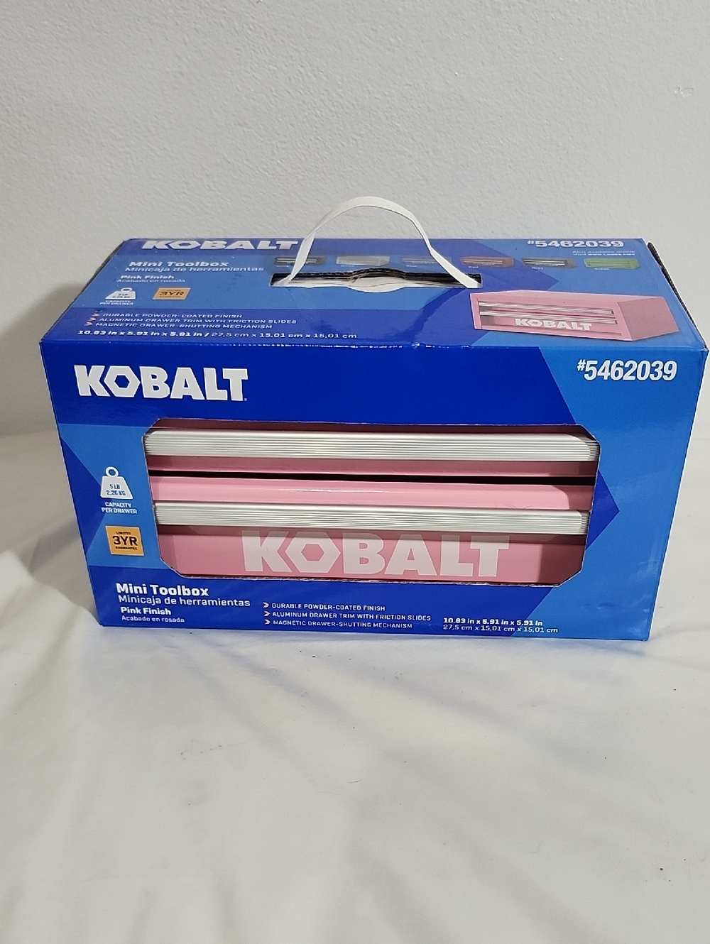 Kobalt Pink Mini Toolbox - Compact Metal Tool Chest Perfect As Jewerly Or Makeup